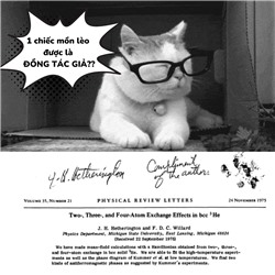 ❓ Một chú mèo từng được xếp là đồng tác giả bài nghiên cứu vật lý ❓